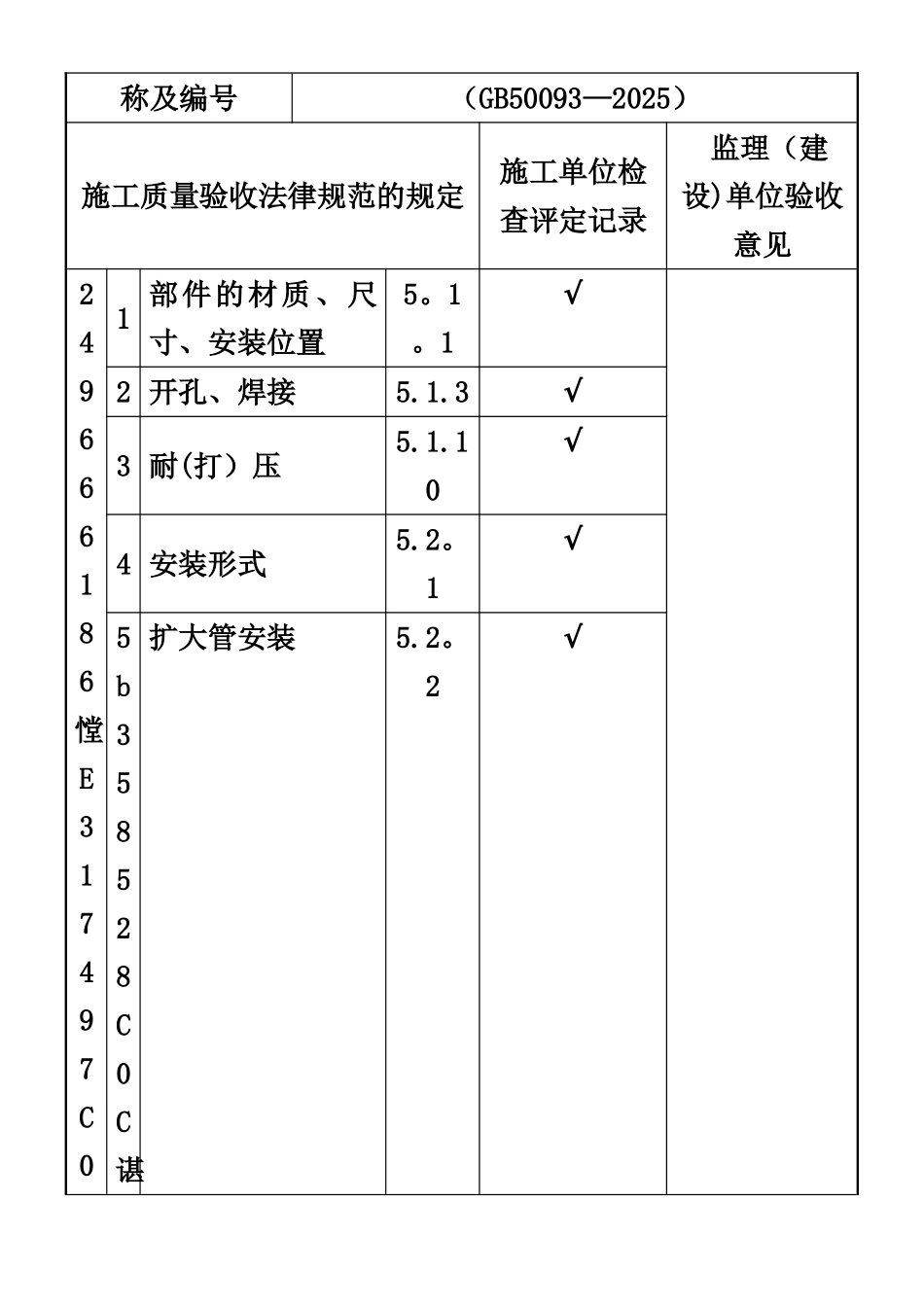 《自动化仪表工程施工及验收规范》仪表安装检验批_第2页