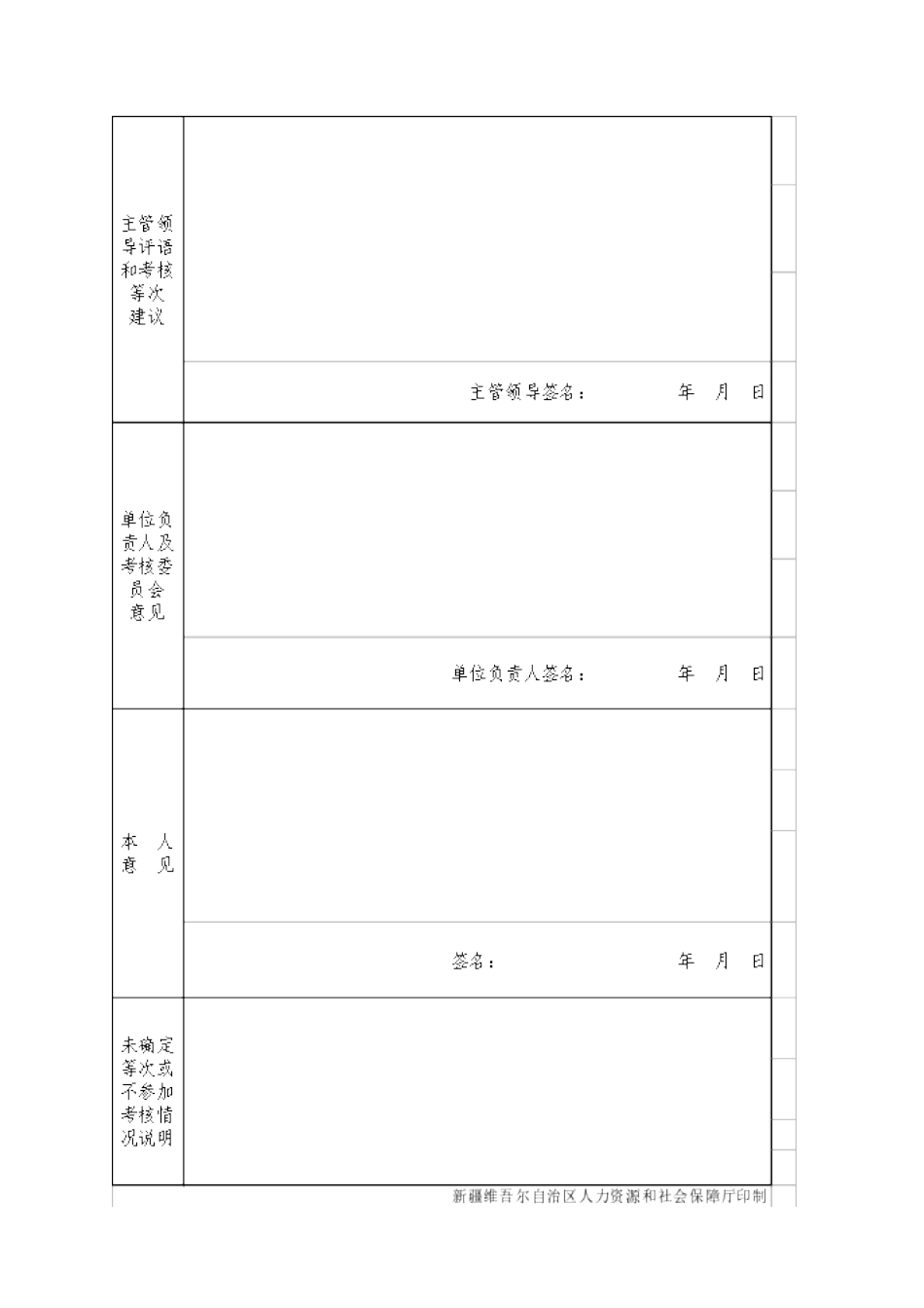 《自治区事业单位工作人员年度考核登记表》_第2页