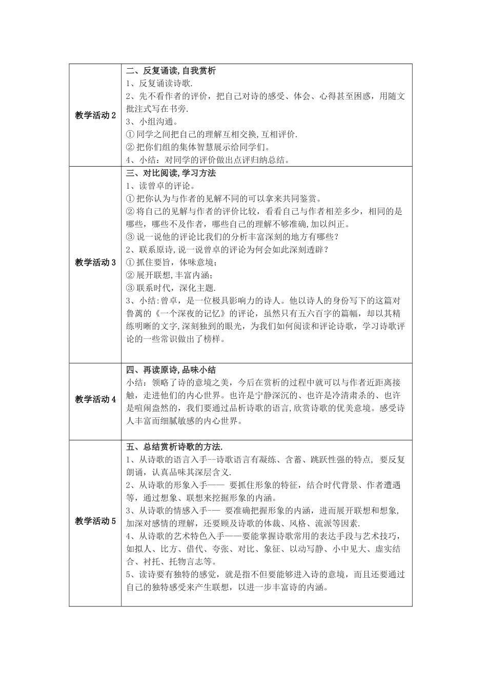 《诗人谈诗》教学设计方案_第2页