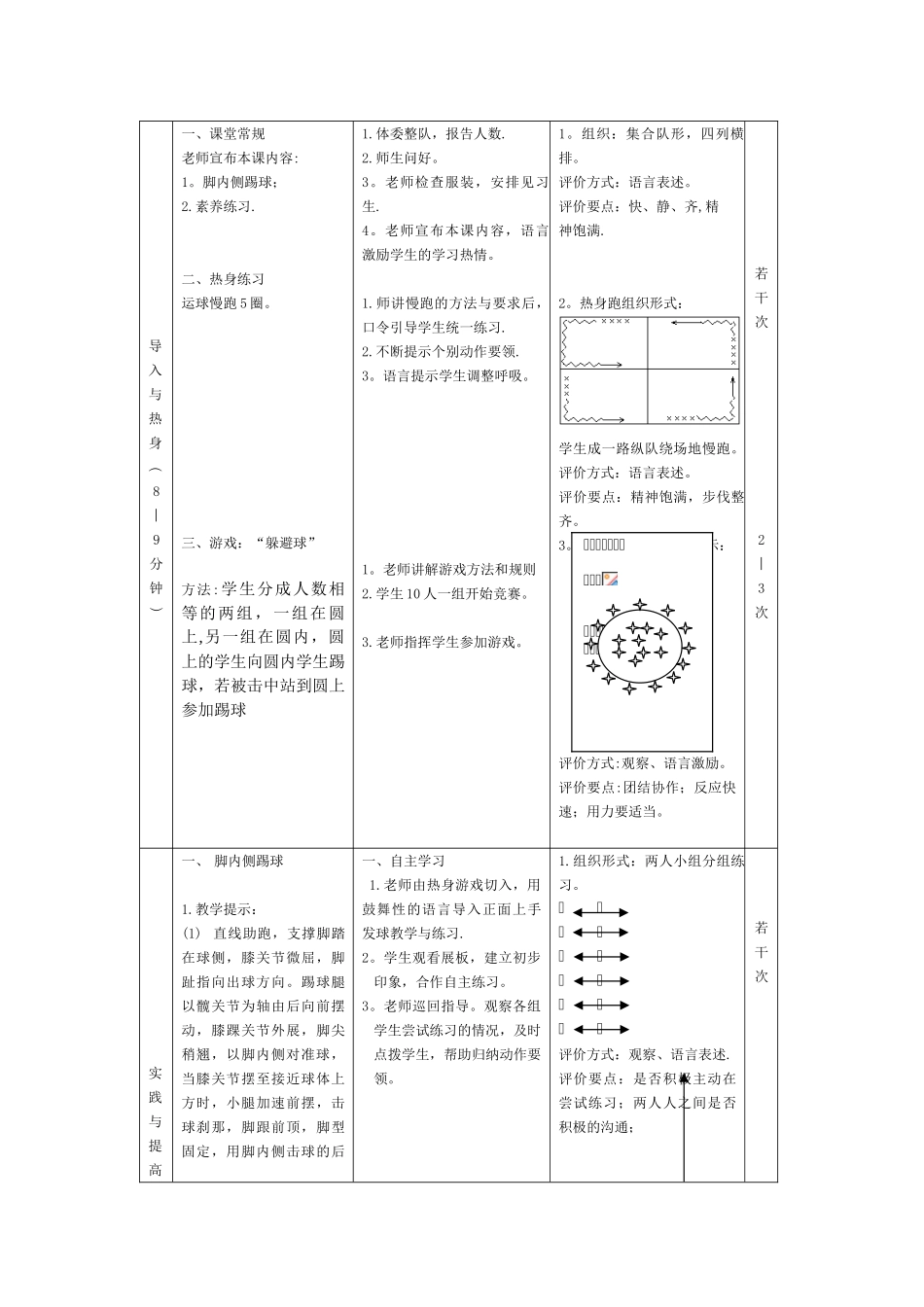 《足球——脚内侧踢球》教案_第2页