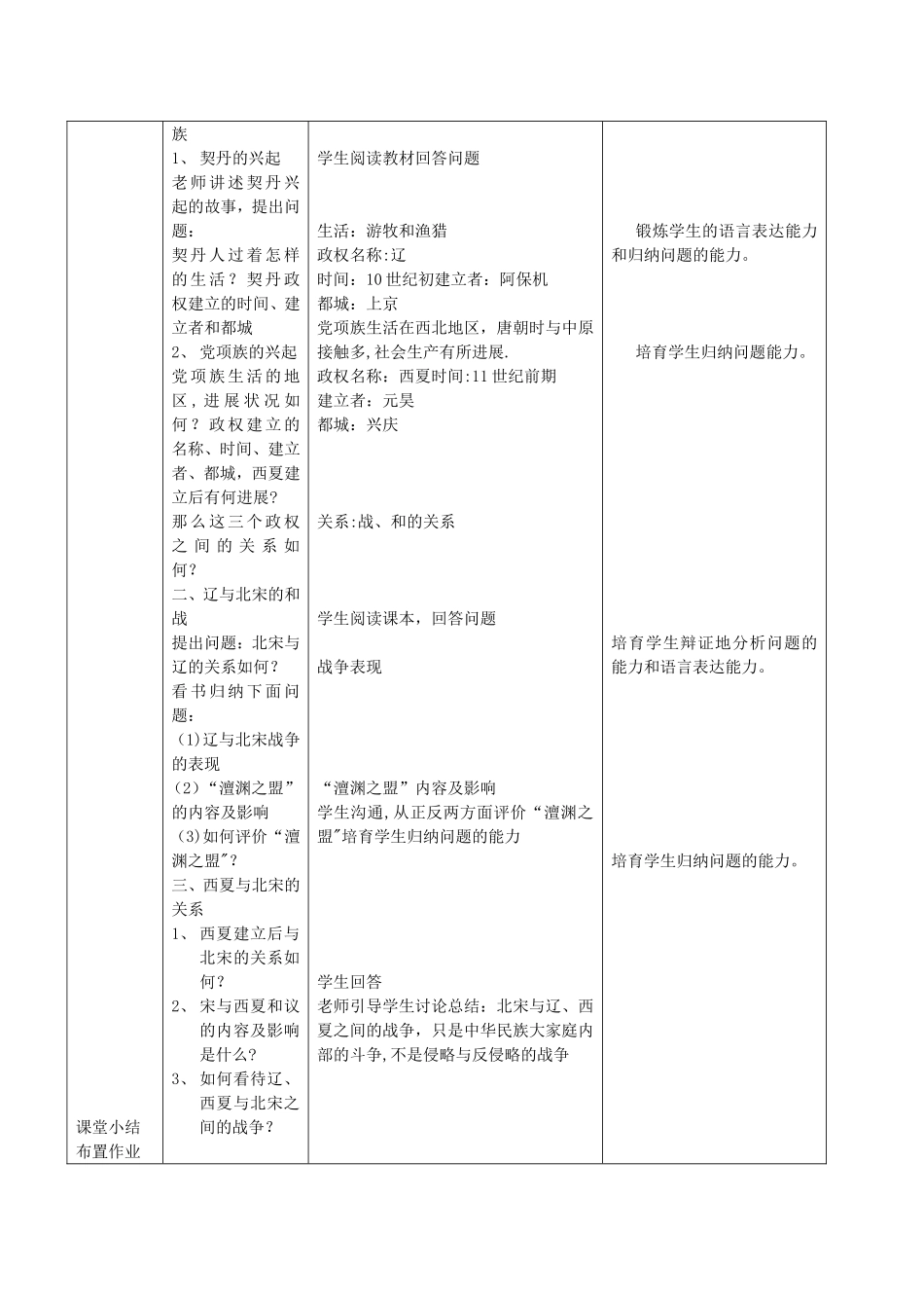 《辽、西夏与北宋的并立》教案_第2页