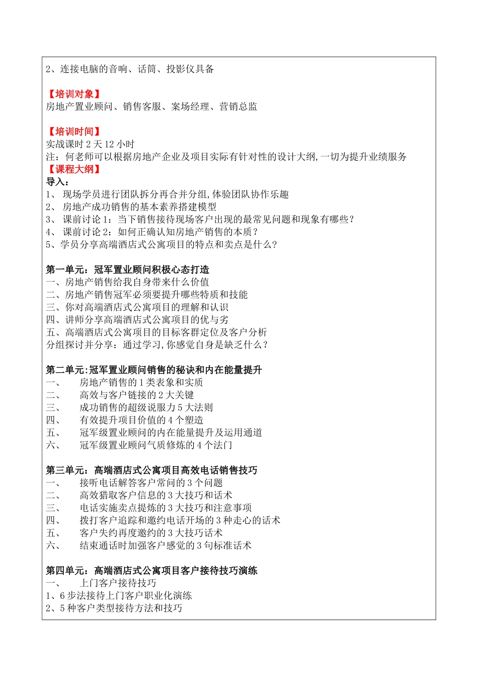 《酒店式公寓项目核心销售技巧训练》_第2页