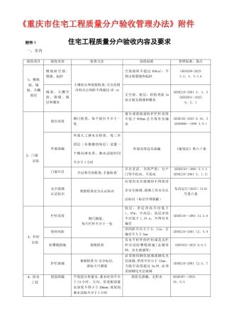 《重庆市住宅工程质量分户验收管理办法》