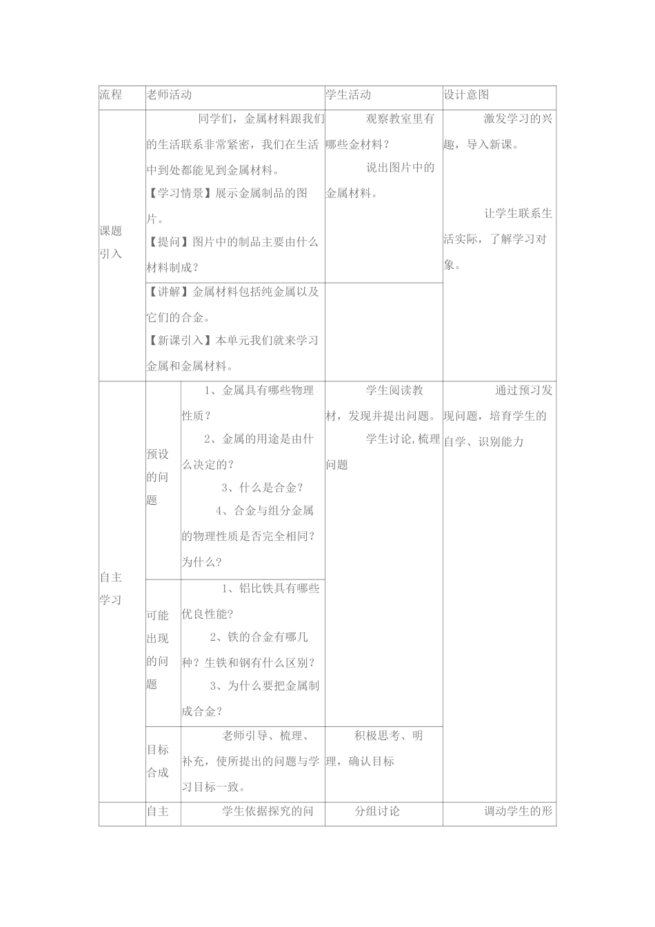 《金属材料》教学设计_第2页