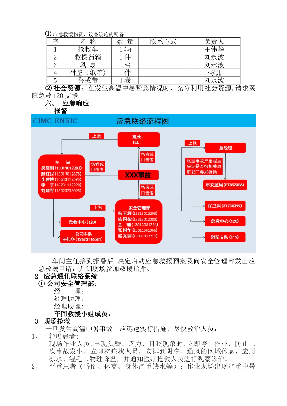 《高温中暑事故应急救援预案》_第2页