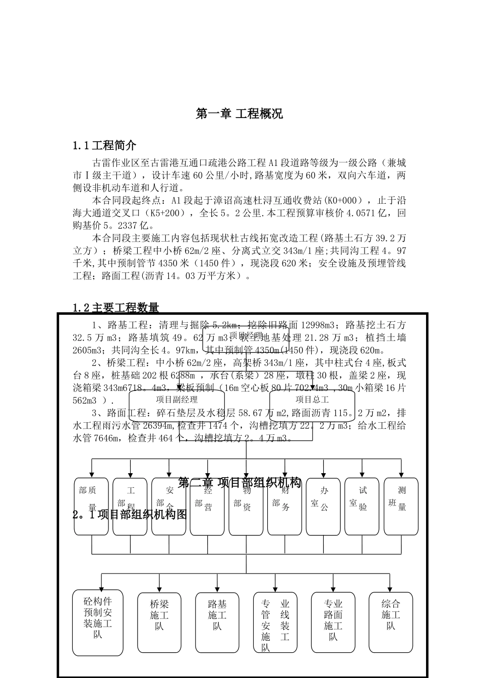 【古雷疏港路】项目质量计划书_第2页