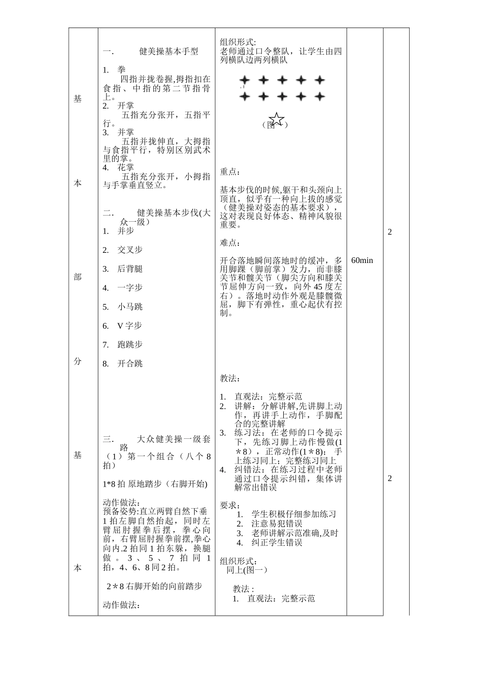 【精品】大众一级健美操教案全套_第3页