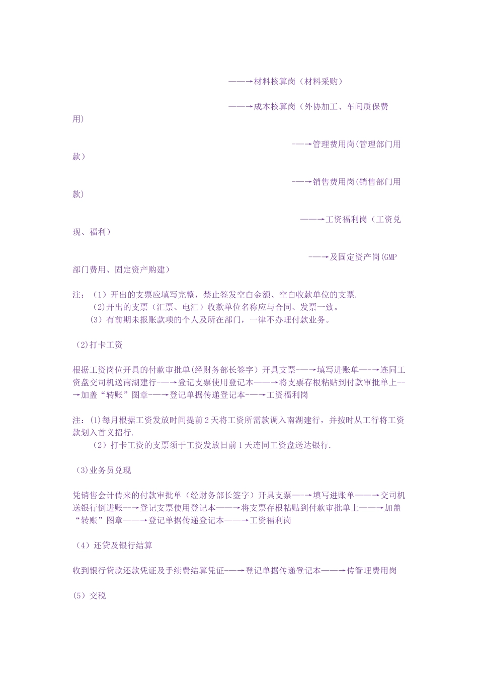 一个公司的财务流程和岗位配置_第3页