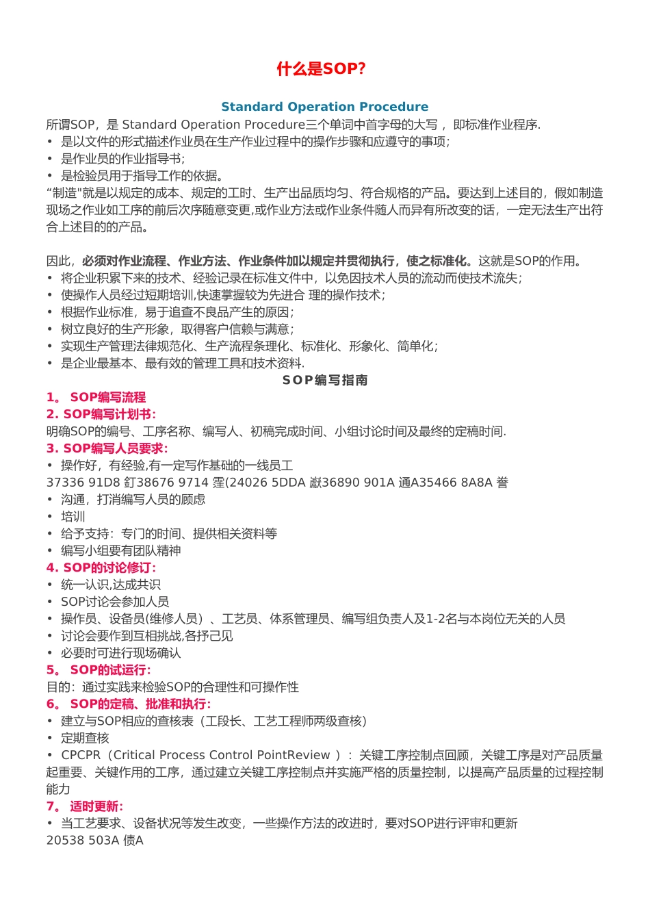 一份标准作业流程SOP详解_第1页
