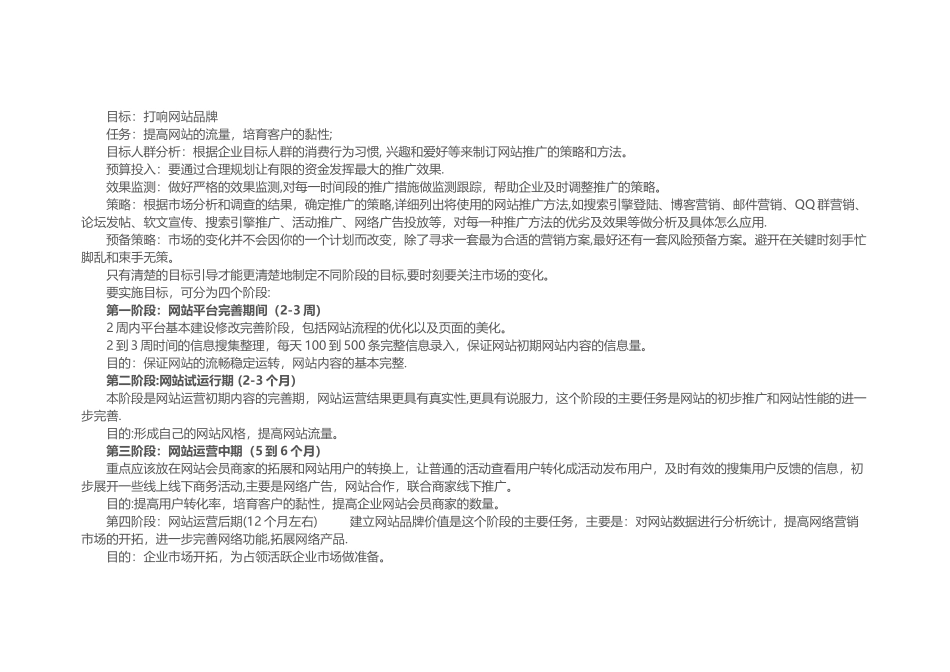 一份简单的SEO基础网站运营方案_第2页