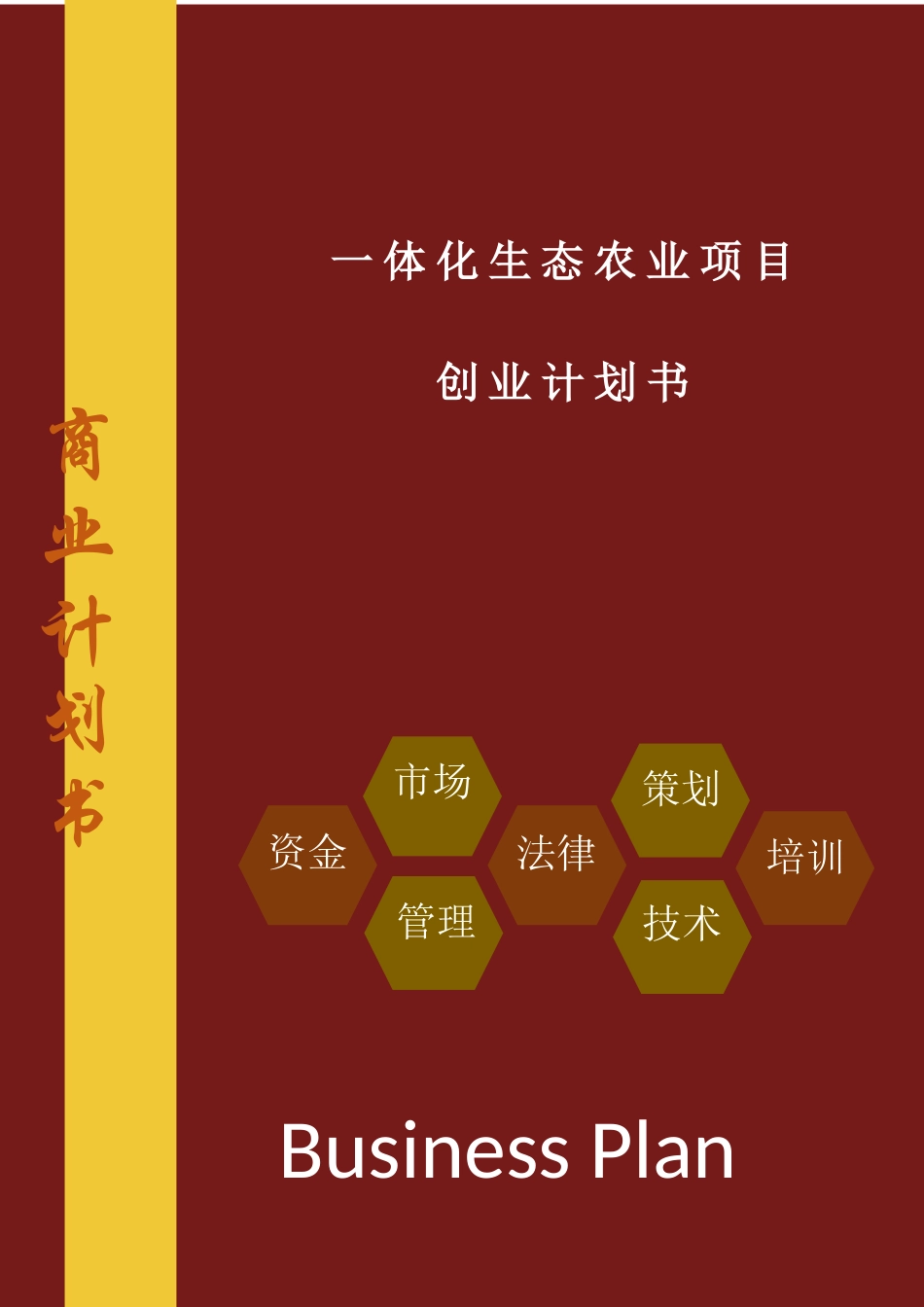 一体生态农业项目创业计划书_第1页