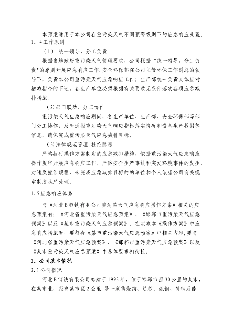 一厂一策操作方案-样本-钢铁_第2页