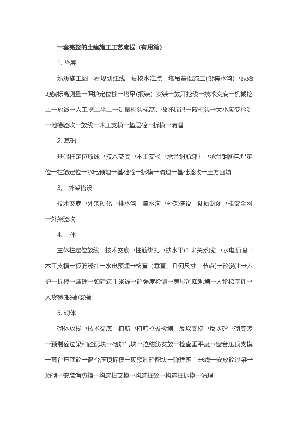 一套完整的土建施工工艺流程_第1页