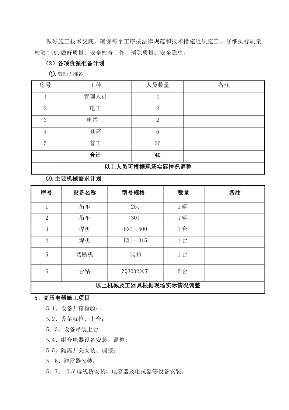 一次设备安装方案_第2页