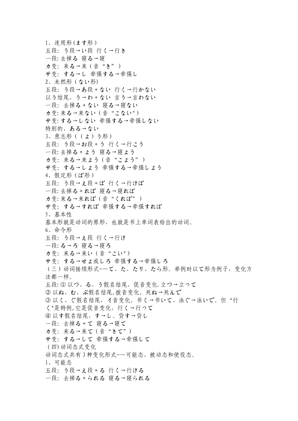 一段动词和五段动词_第2页