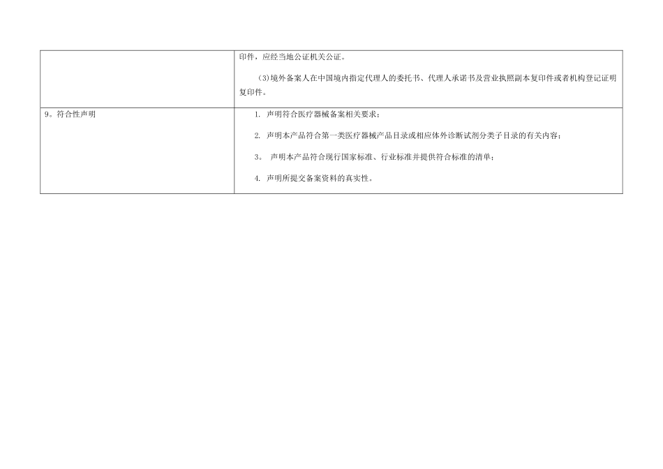 一类医疗器械备案申报资料要求及说明_第3页