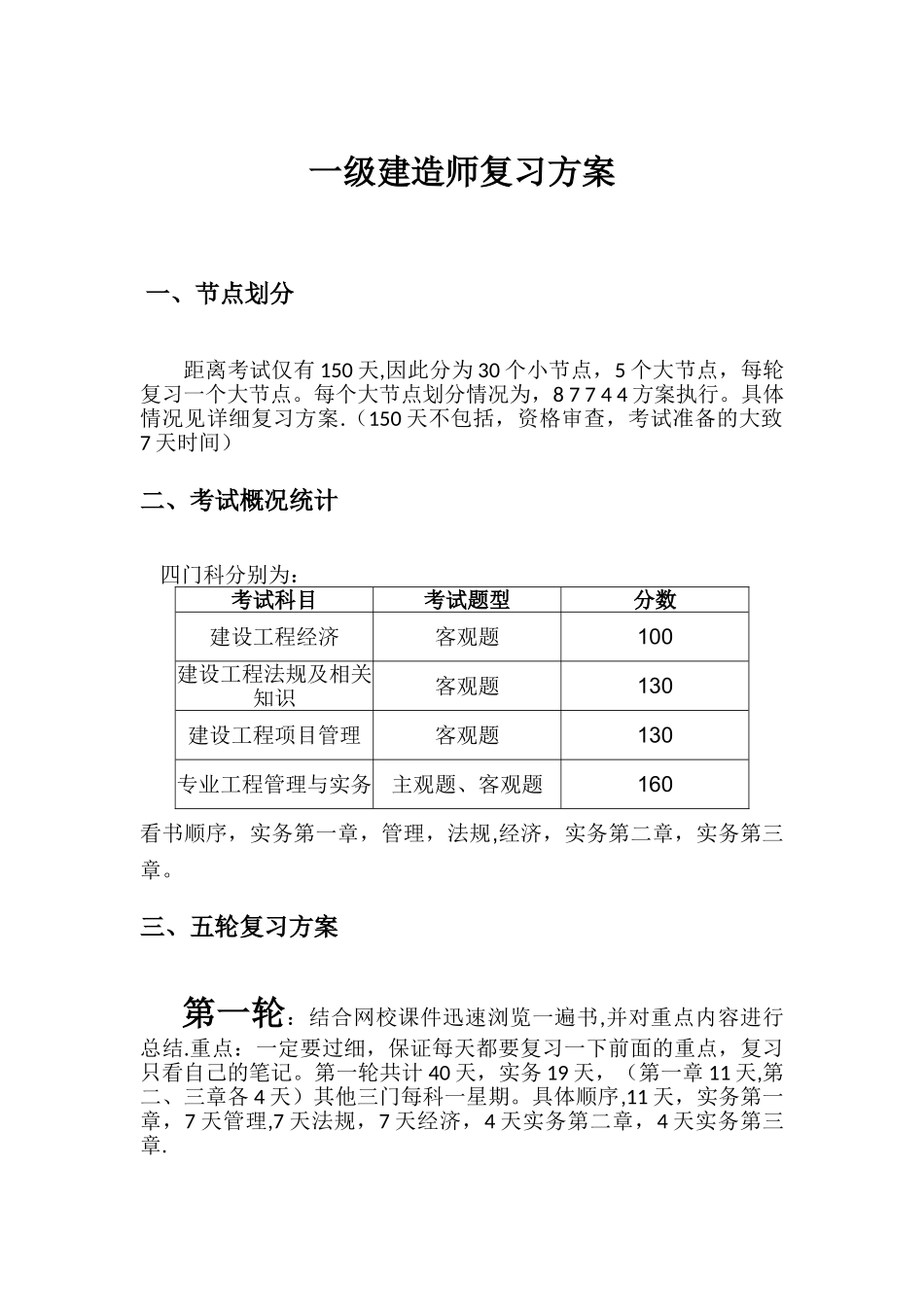 一级建造师复习计划_第1页