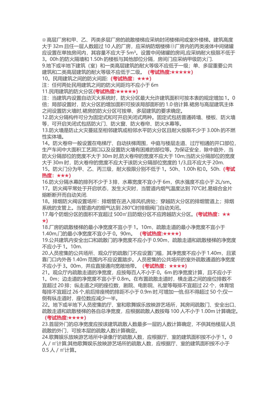 一级注册消防工程师《技术实务》300个考点汇总_第3页