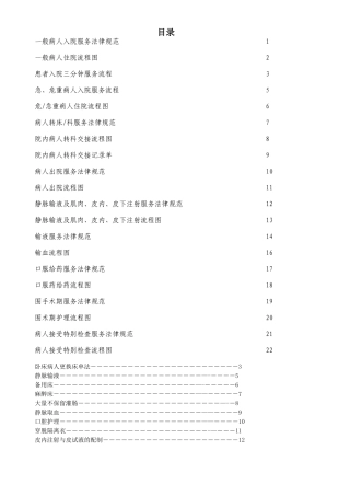 一般病人住院流程图