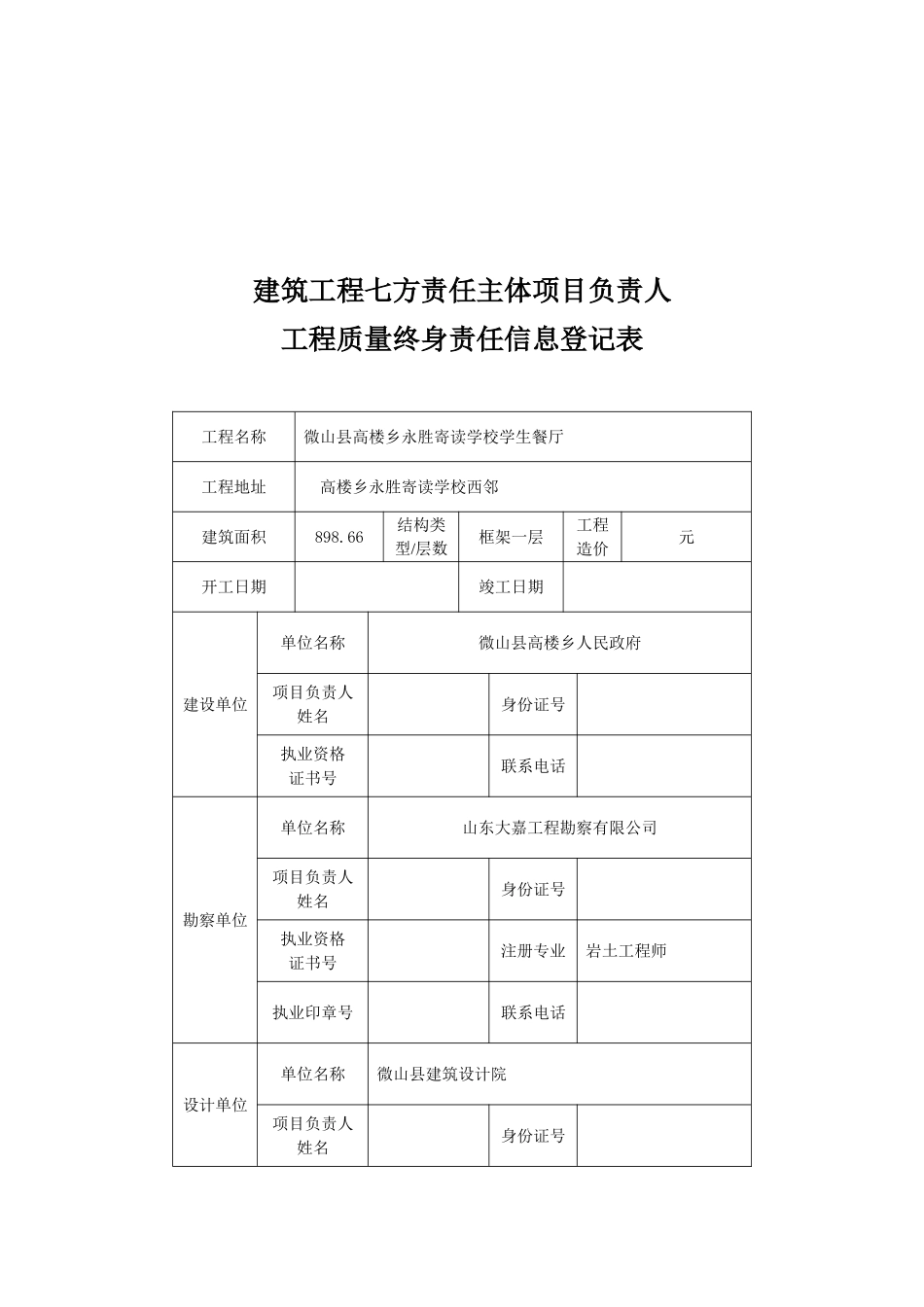 七方责任主体项目负责人质量终身责任制承诺书及授权书_第3页
