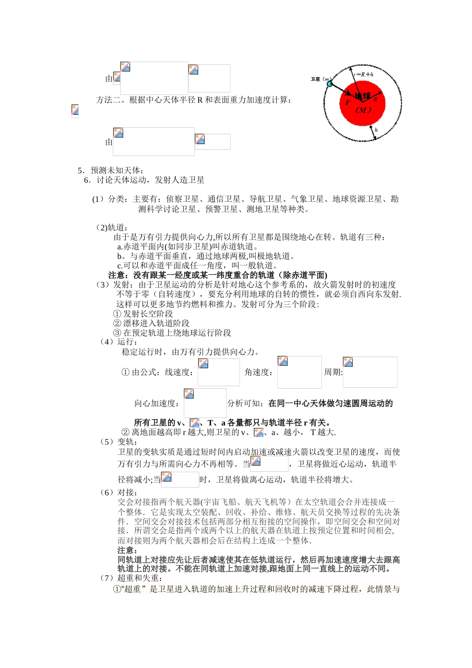 万有引力与航天公式总结_第3页