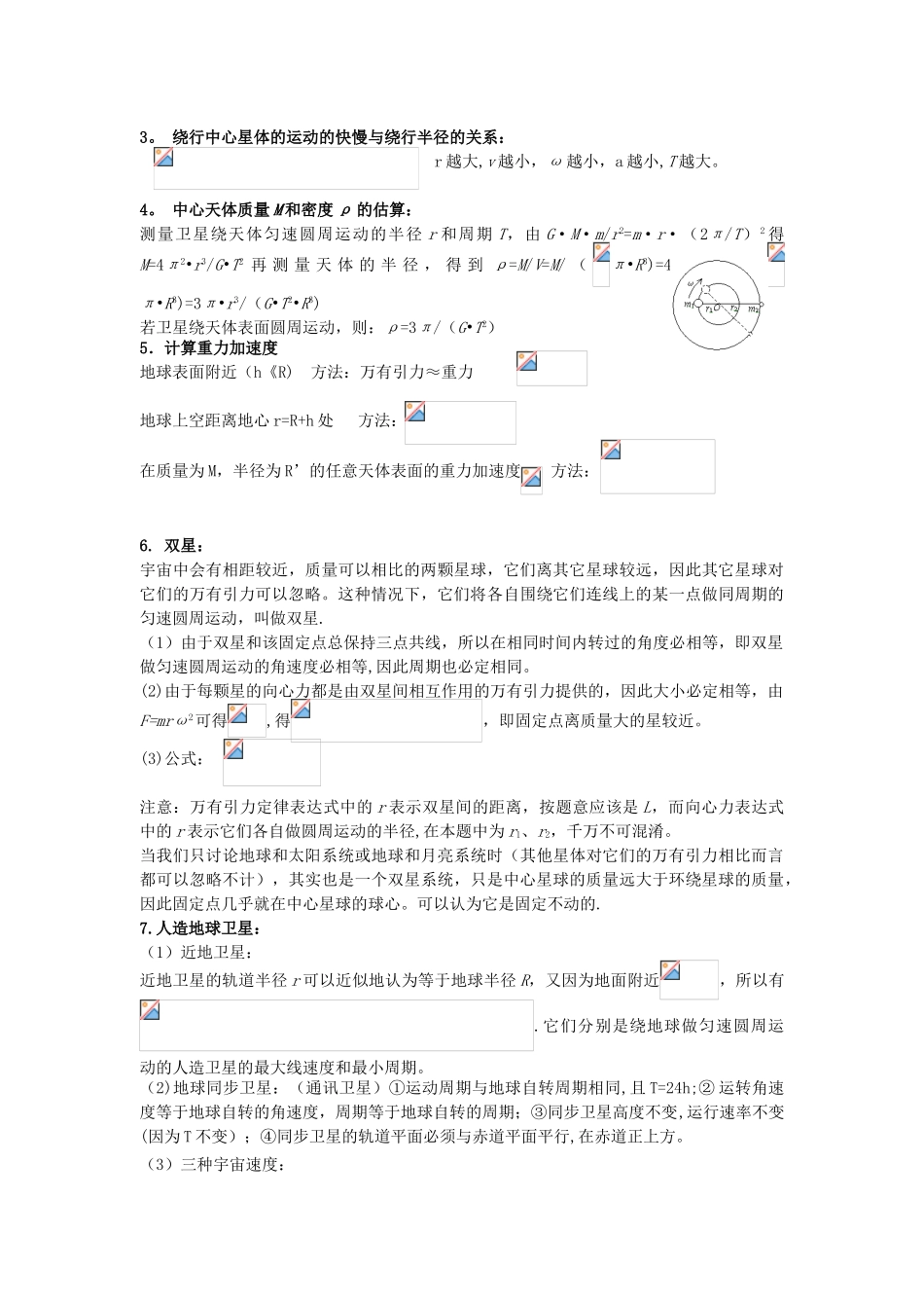 万有引力与航天知识点总结_第2页