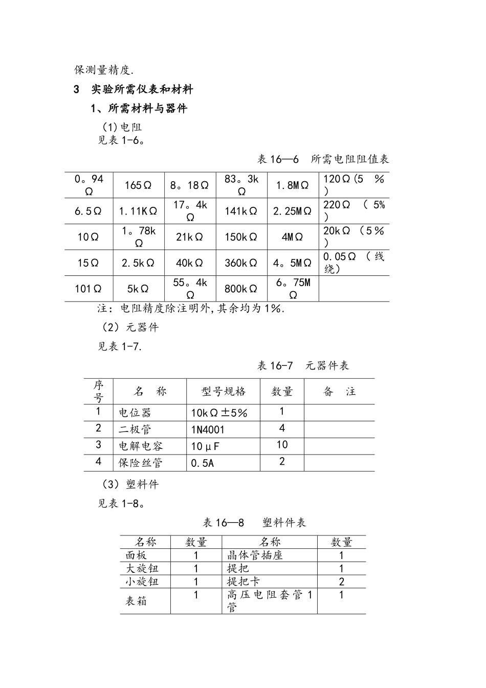 万用表的设计与制作课程设计报告_第3页