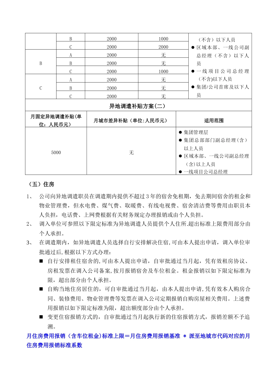 万科内部资料：集团异地调遣薪酬福利与劳动合同_第3页