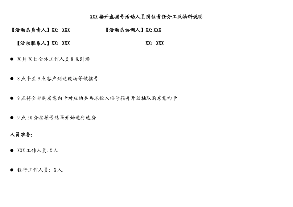 万科项目开盘流程_第1页