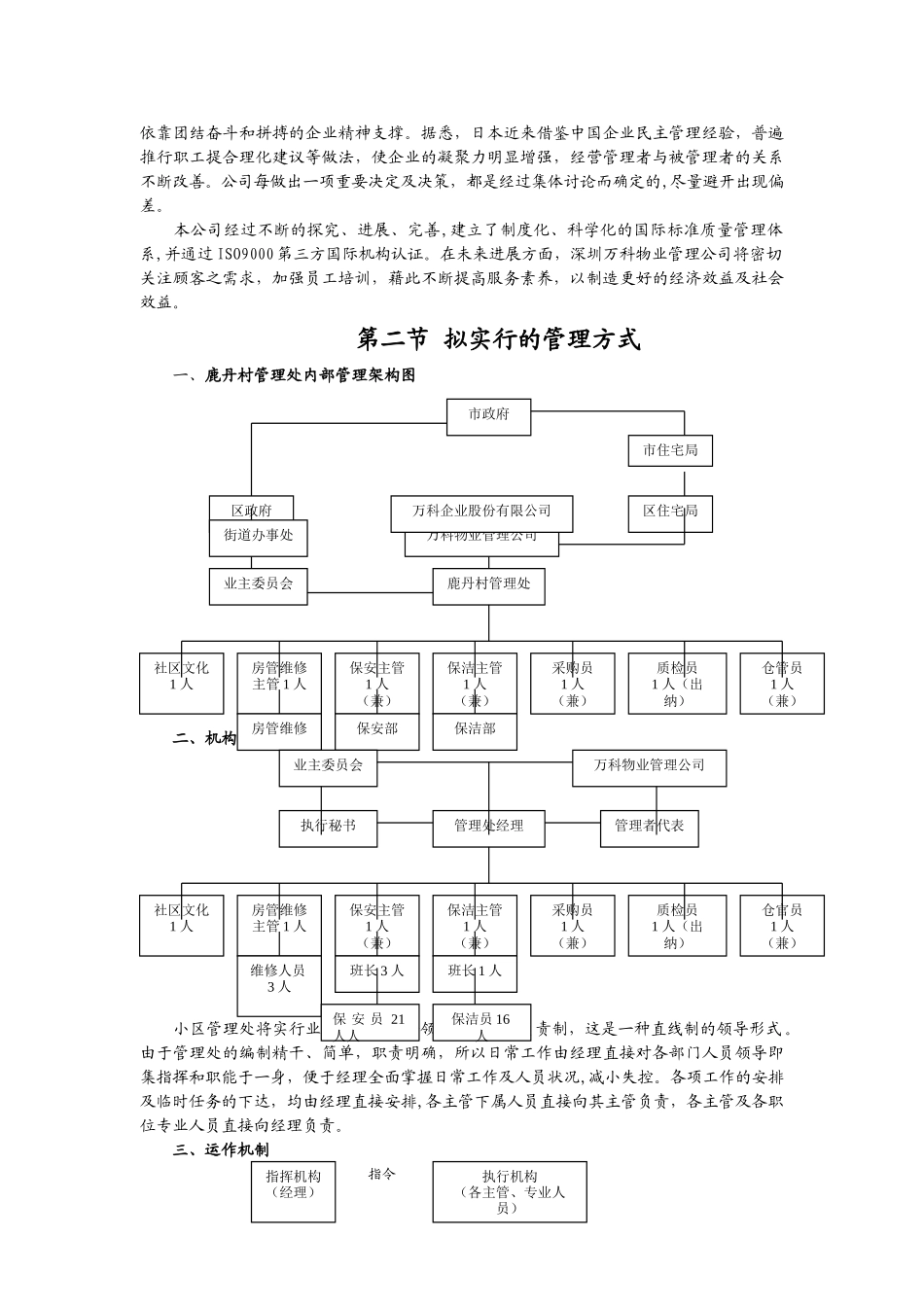 万科鹿丹村物业管理投标书_第3页