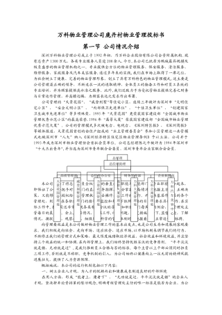 万科鹿丹村物业管理投标书