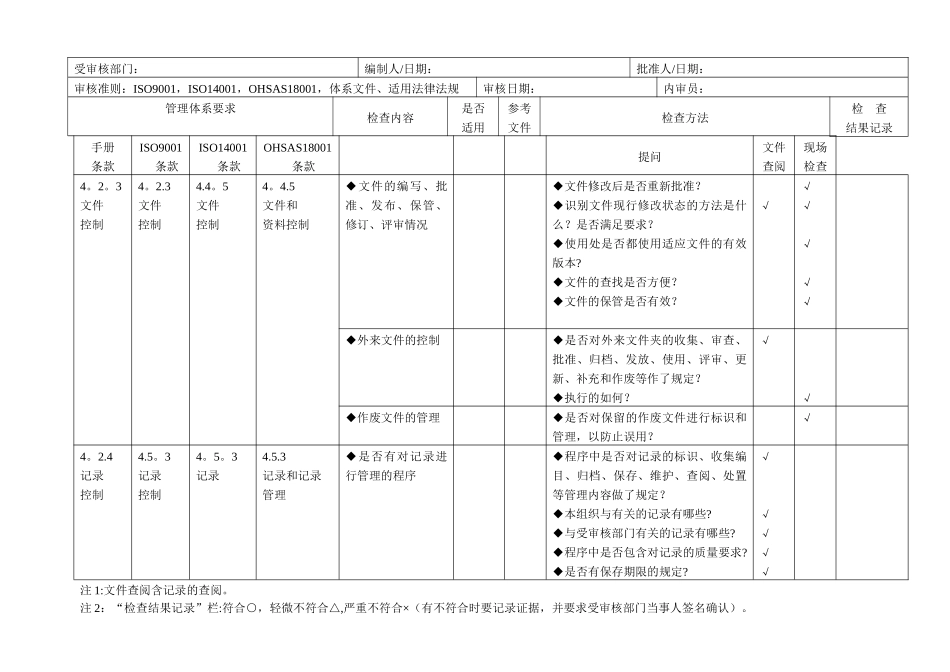 三体系内审检查表13373_第3页