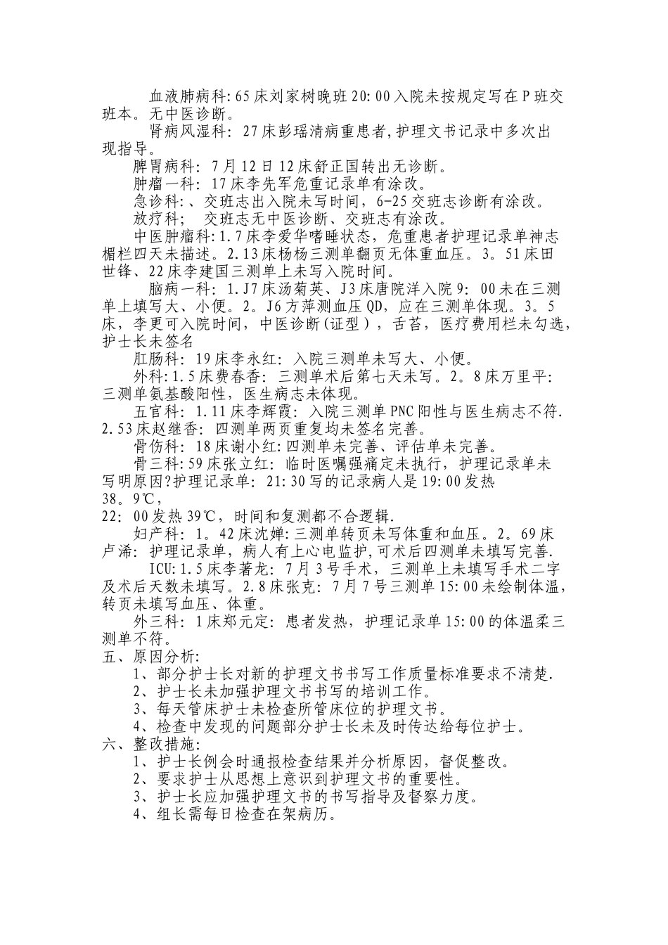 三季度护理文书质量检查反馈_第2页