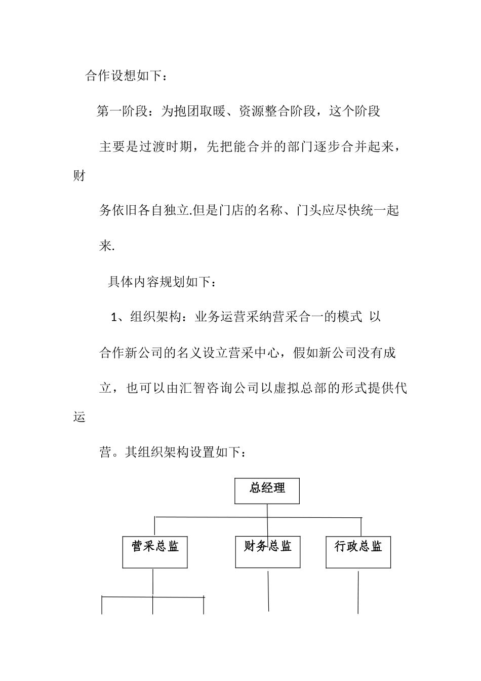 三家超市合作计划书_第2页