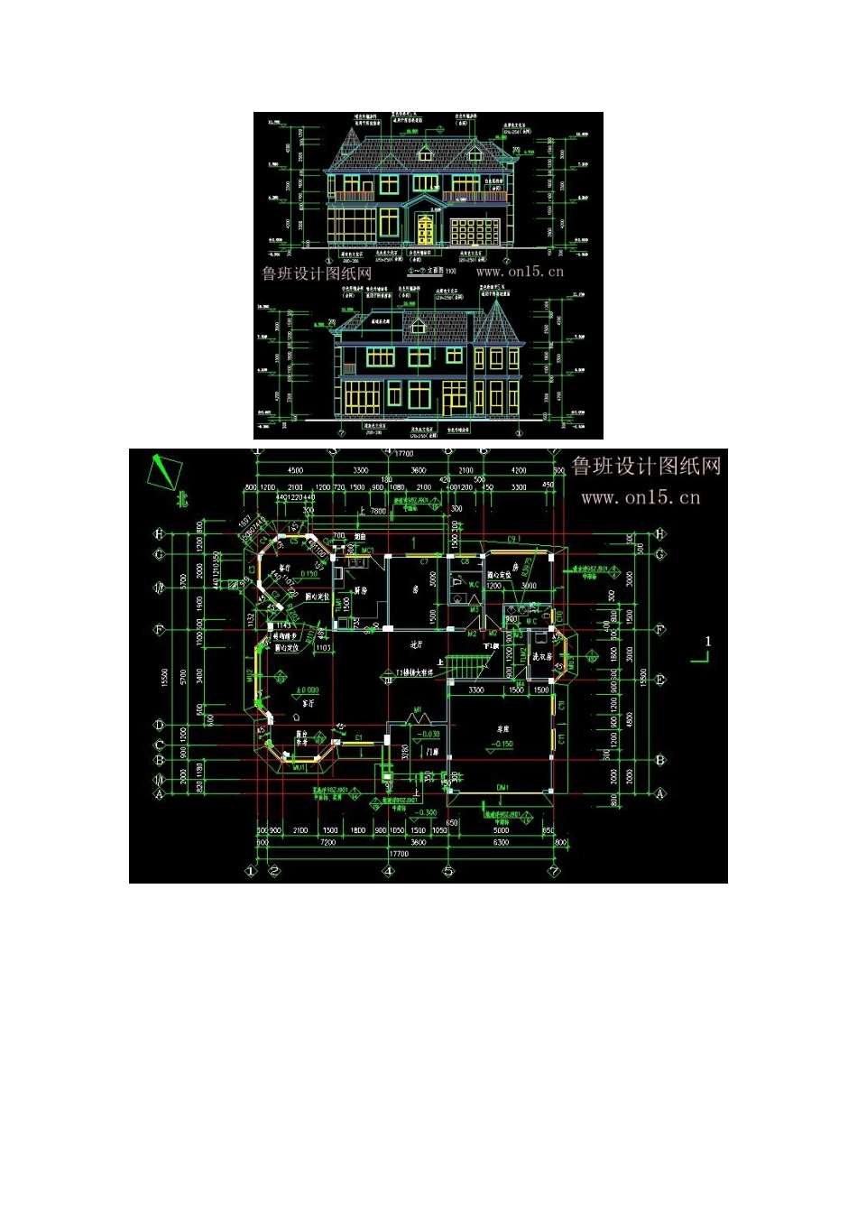 三层别墅设计图纸_第2页