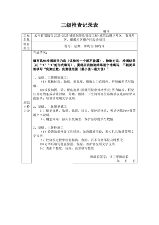 三检表填写模板