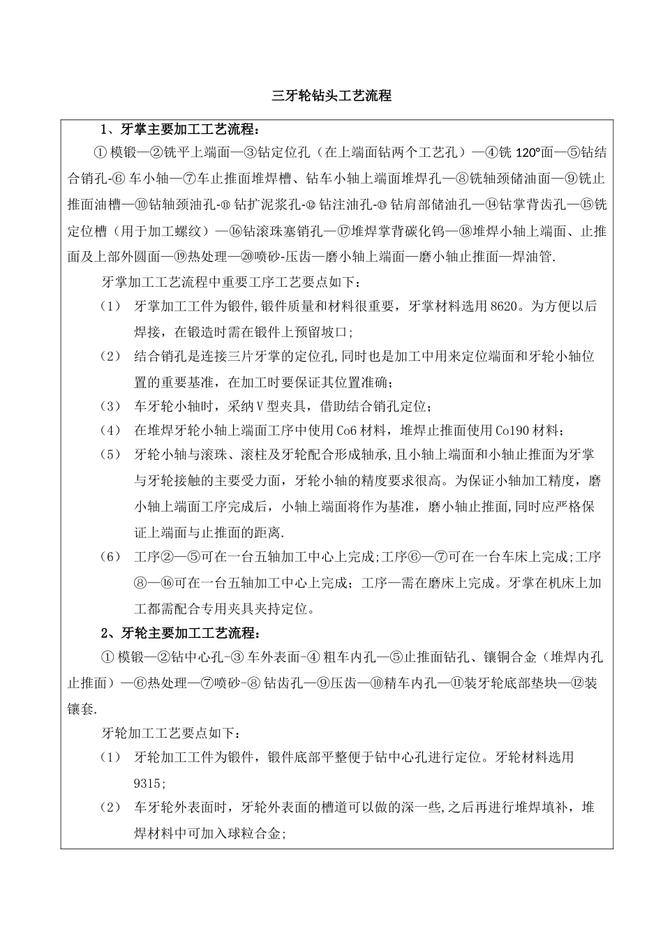 三牙轮钻头工艺流程_第1页