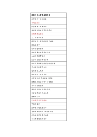 三甲医院评审指标