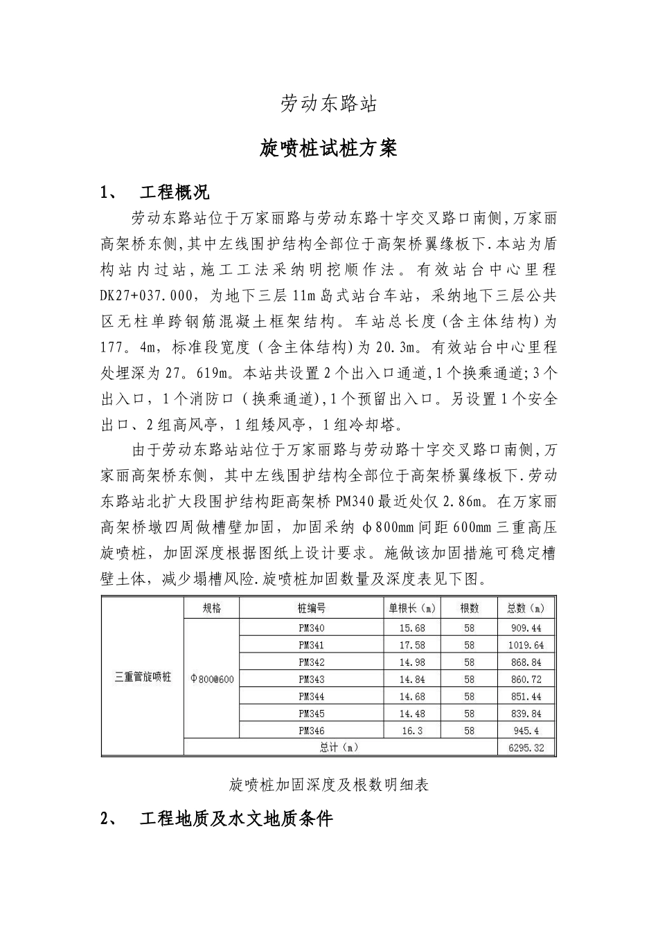 三管高压旋喷桩工艺性试桩方案_第2页