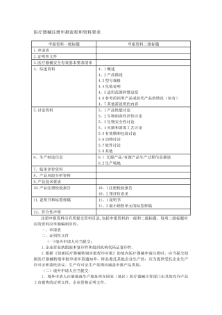 三类医疗器械注册申报流程和资料要求-培训整理