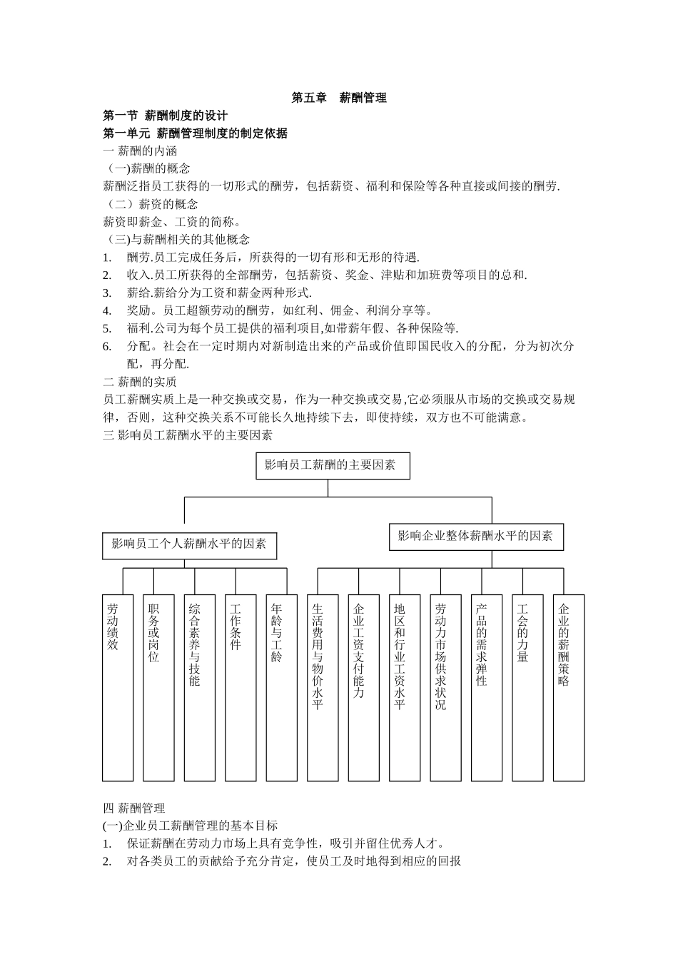 三级助理人力资源管理师复习之五薪酬管理_第1页