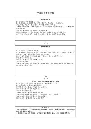 三级医师查房流程图