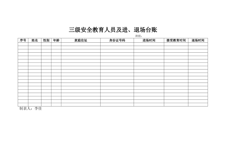三级安全教育台账_第1页