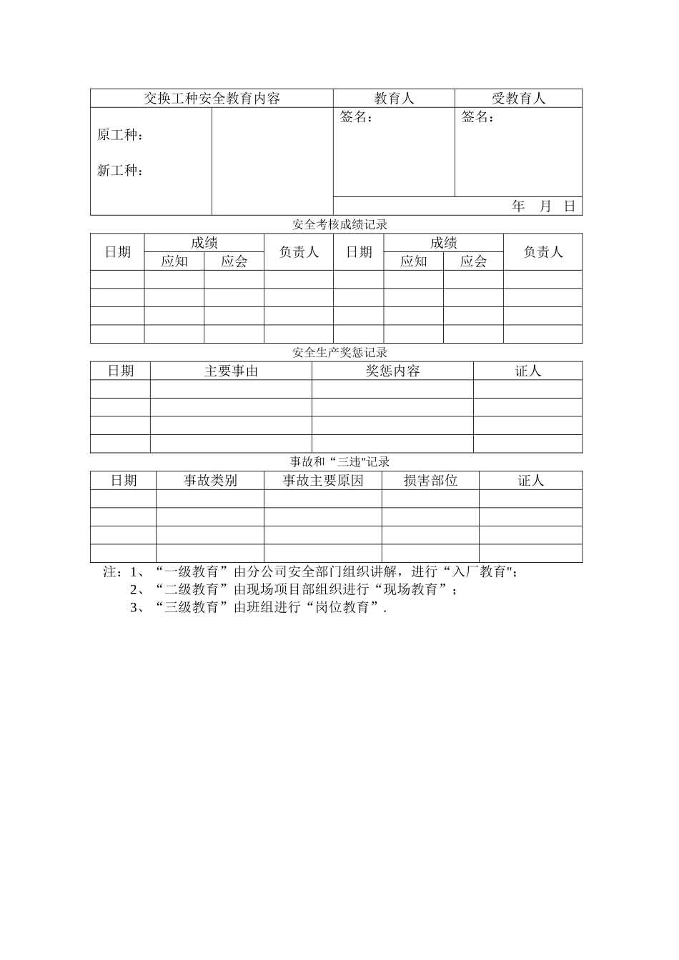 三级安全教育范本格式_第2页