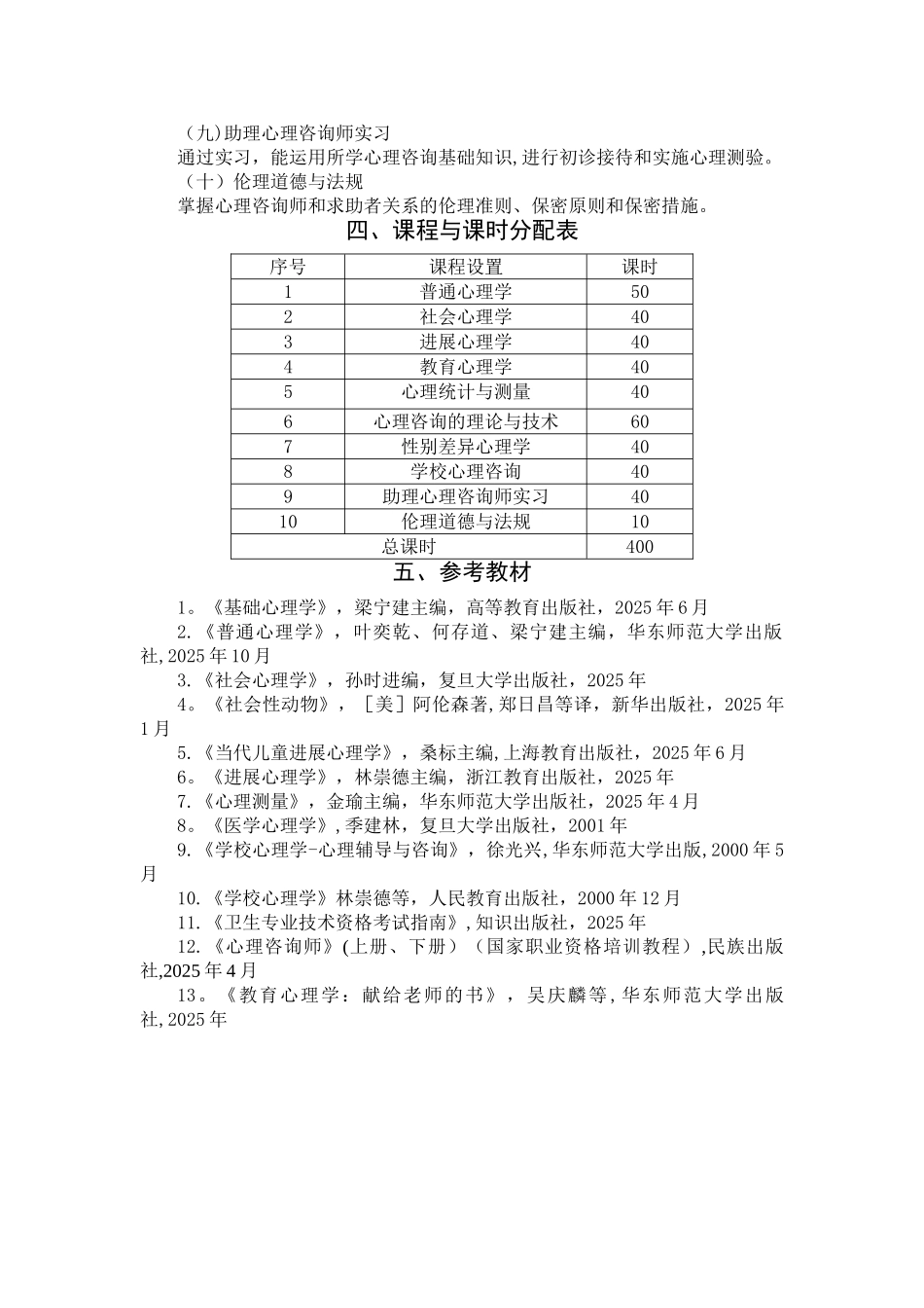 三级心理咨询师培训计划、大纲.介绍_第2页