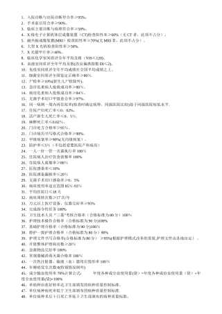 三级甲等医院主要统计指标