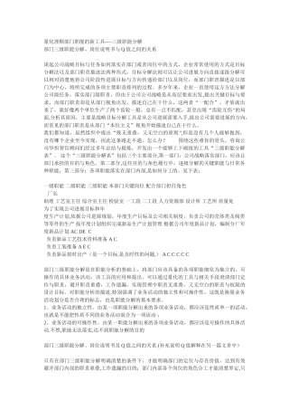 三级职能分解表