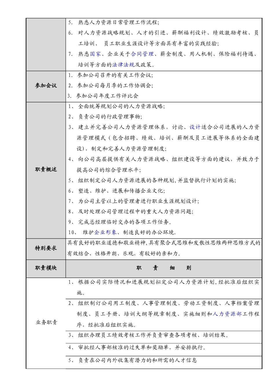 上一道-岗位说明书之人资总监_第2页