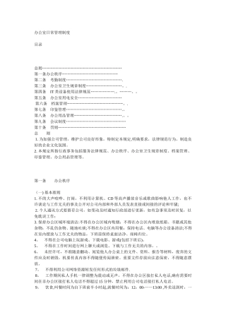 上海十一郎包装装潢印刷公司办公室管理纪律规定