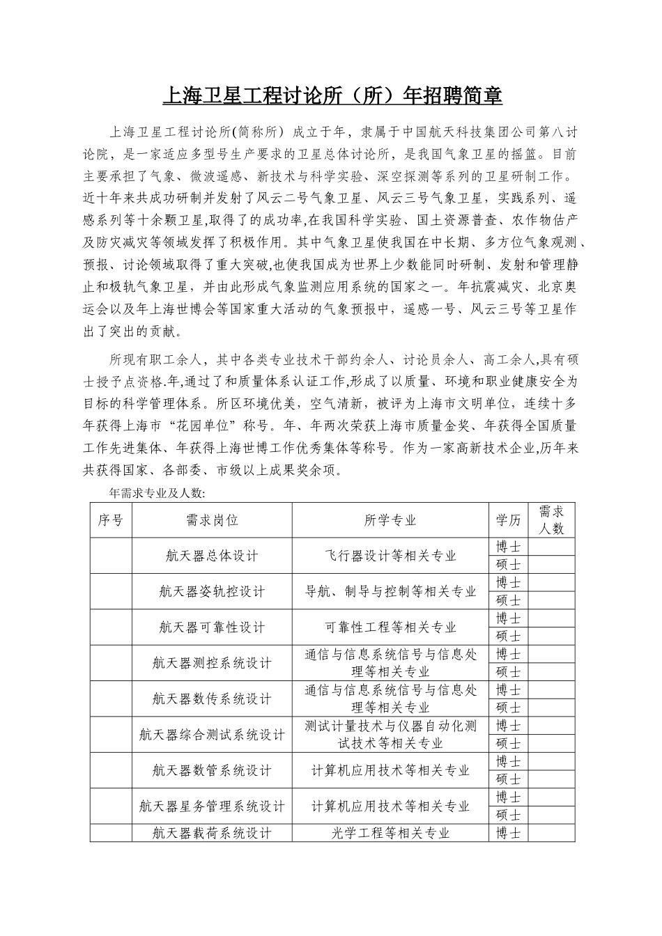 上海卫星工程研究所招聘简章_第1页